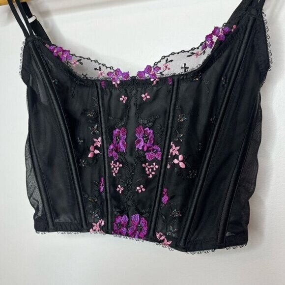 Victorias Secret Women’s Size Small Very Sexy Floral Embroidered Corset Top - Picture 3 of 10